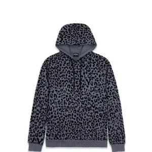 Von Dutch Gray Leopard Print Sweater